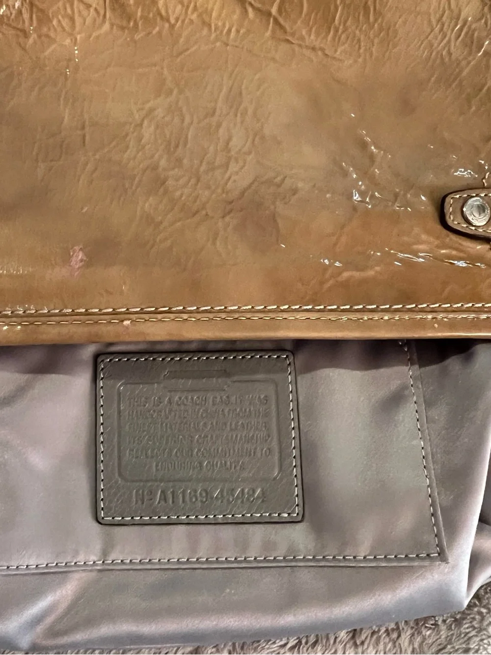 Coach Audrey Patent Leather Perforated Logo Wristlet